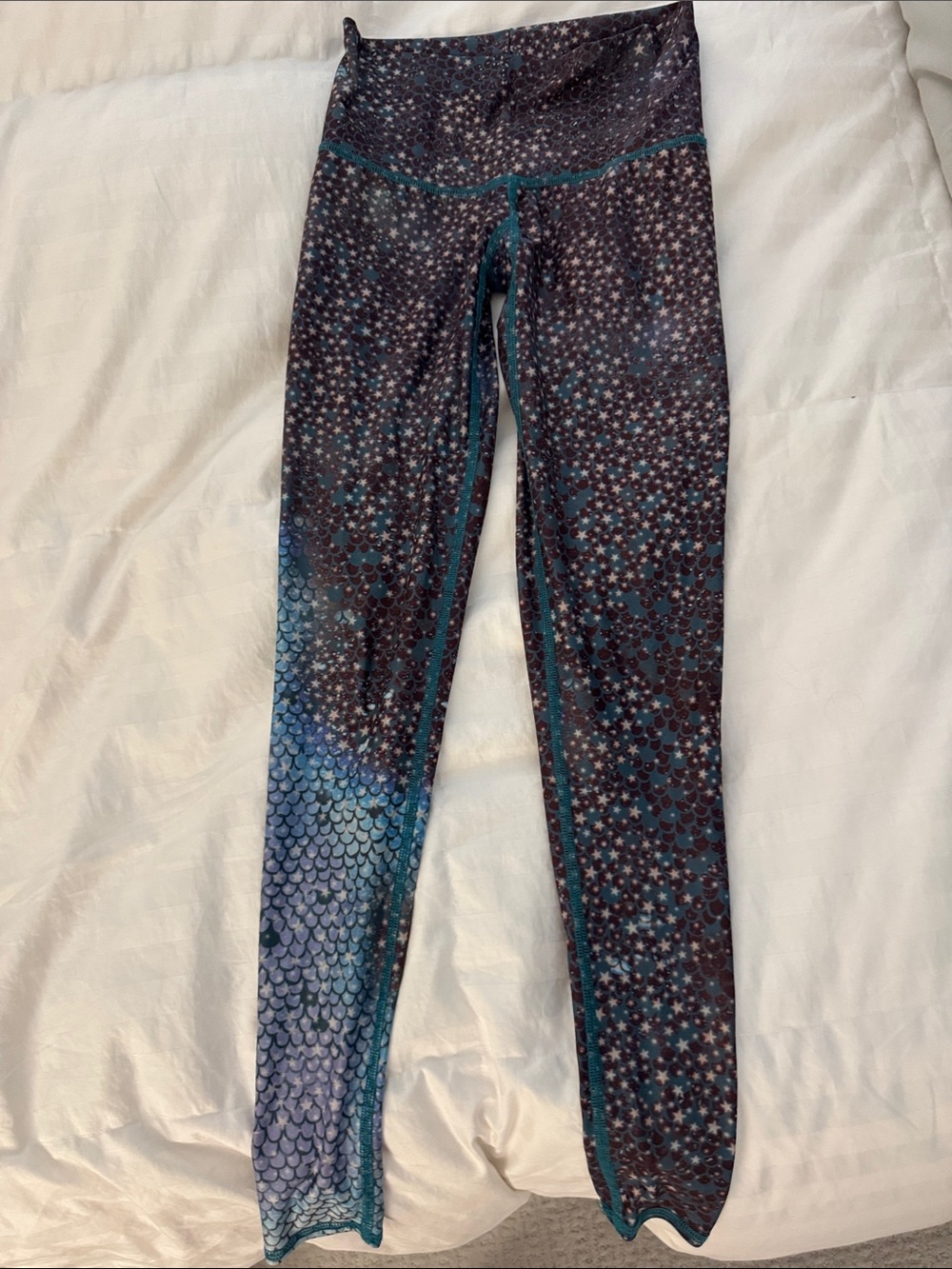 Teeki Print Active Leggings - Teal/Blue